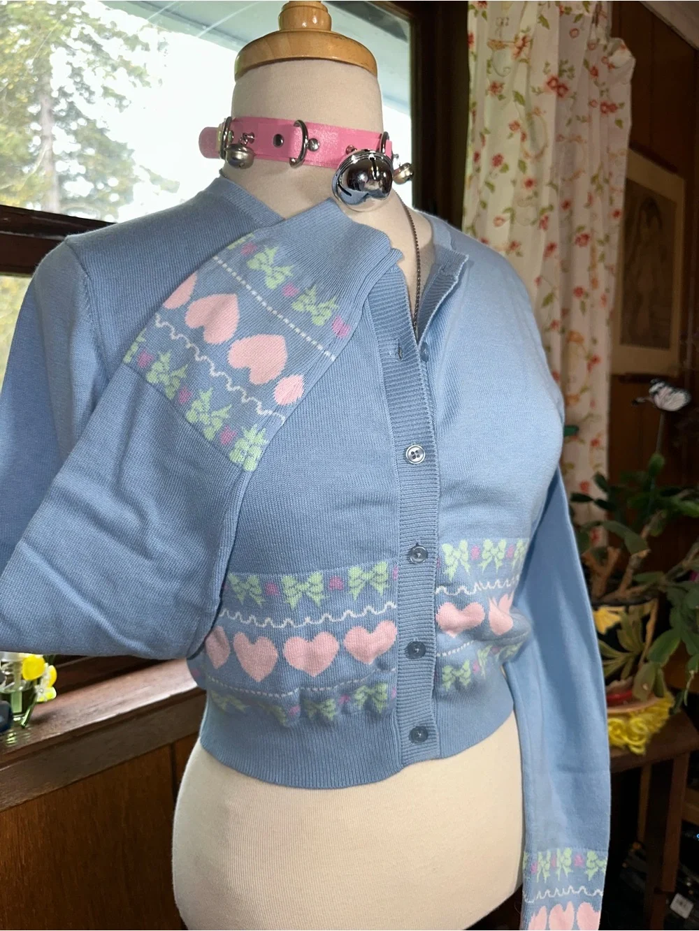 Dolls Kill • Sugar Thrillz Pastel Passion For You Intarsia Knit Sweater